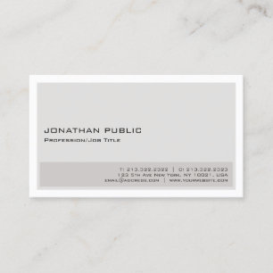 Simple Elegant Beige White Professional Modern Business Card