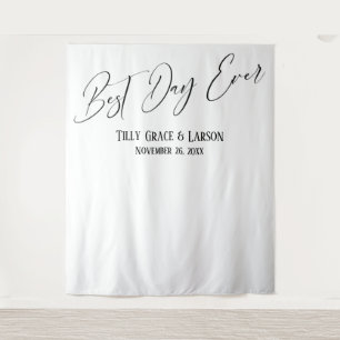 Simple Elegant Best Day Ever Photo Backdrop