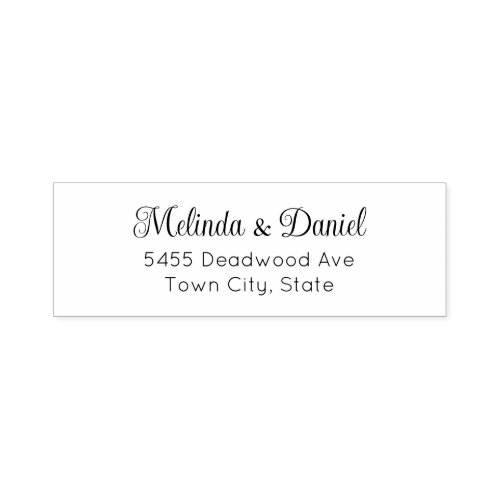 Simple & Elegant Black 2-Line Return Address Self-inking Stamp
