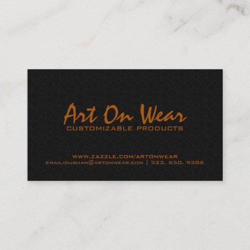 Customizable Simple Elegant Black And Brown Business Card