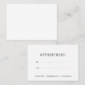 Simple Elegant Black and White Appointment Card | Zazzle