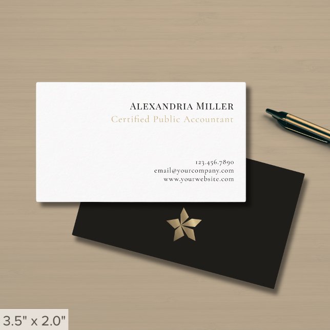 Simple Elegant Black and White Business Card (Creator Uploaded)