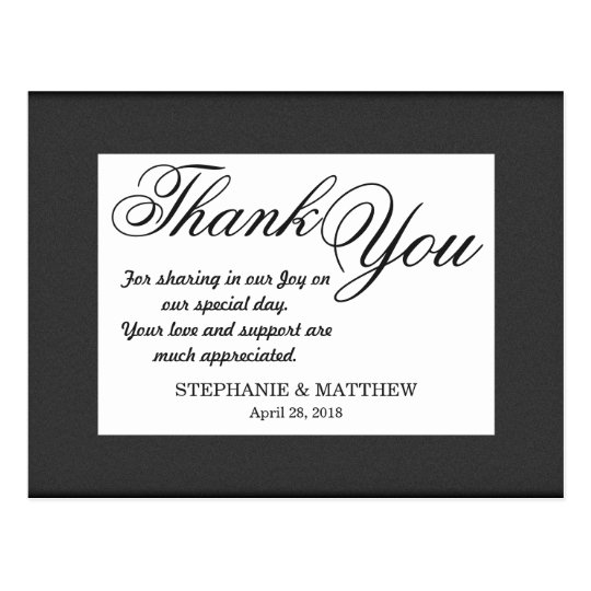 Simple Elegant Black and White Design Postcard | Zazzle.com