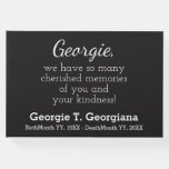 [ Thumbnail: Simple, Elegant Black and White Funeral Guestbook ]