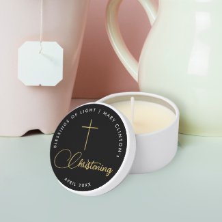 Simple Elegant Black And White Gold Cross Script