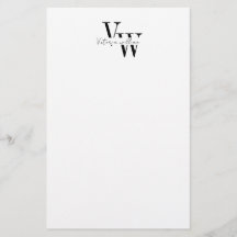 Simple Elegant Black and White Initials 