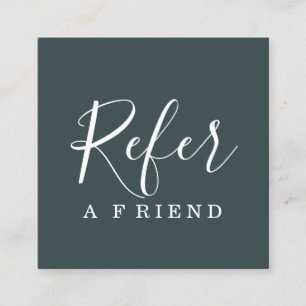 Simple Elegant Black and White Referral Card