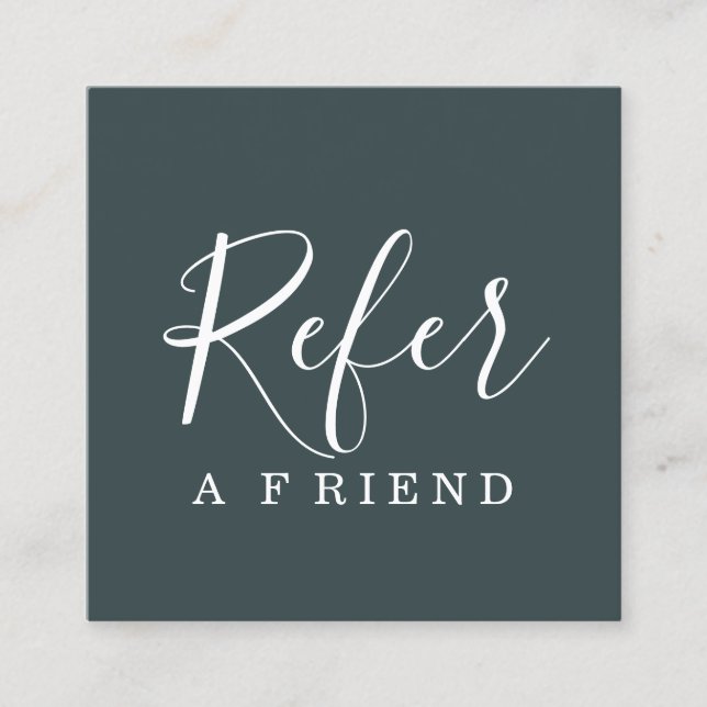Simple Elegant Black and White Referral Card (Front)