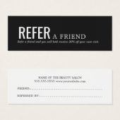 Simple Elegant Black and White Referral Card (Front & Back)