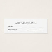 Simple Elegant Black and White Referral Card (Back)