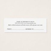Simple Elegant Black and White Referral Card (Back)