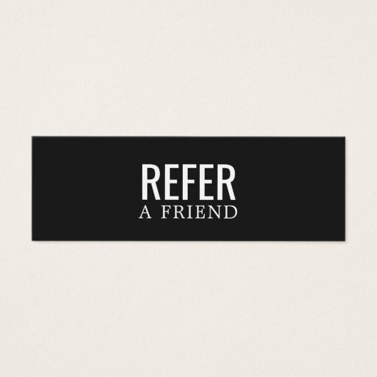 Simple Elegant Black and White Referral Card (Front)