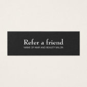 Simple Elegant Black and White Referral Card (Front)