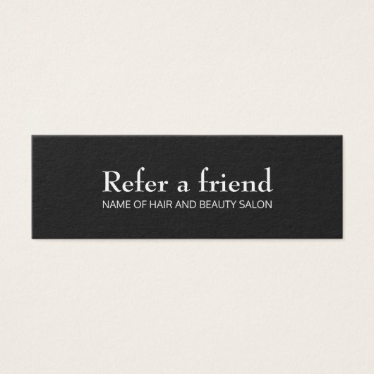 Simple Elegant Black and White Referral Card (Front)