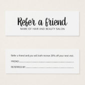 Simple Elegant Black and White Referral Card (Front & Back)