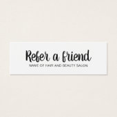 Simple Elegant Black and White Referral Card (Front)