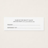 Simple Elegant Black and White Referral Card (Back)