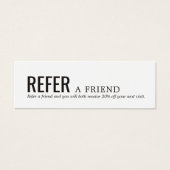 Simple Elegant Black and White Referral Card (Front)