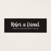 Simple Elegant Black and White Referral Card (Front)