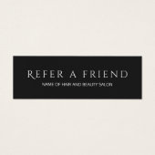 Simple Elegant Black and White Referral Card (Front)