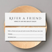 Simple Elegant Black and White Referral Card