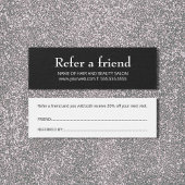 Simple Elegant Black and White Referral Card