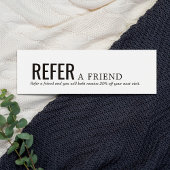 Simple Elegant Black and White Referral Card