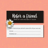 Simple Elegant Black and White Referral Card