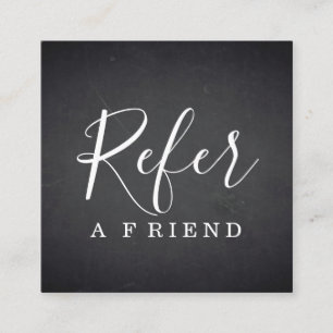 Simple Elegant Black and White Referral Card