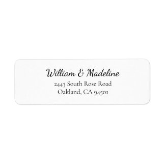 Simple Elegant Black And White Script Modern Label