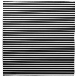 Simple Elegant Black and White Stripe Napkin