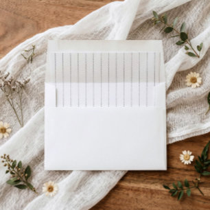 Simple Elegant Black and White Stripe Wedding Envelope Liner