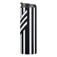 Calligraphy Elegant Black & White Plain Simple Thermal Tumbler