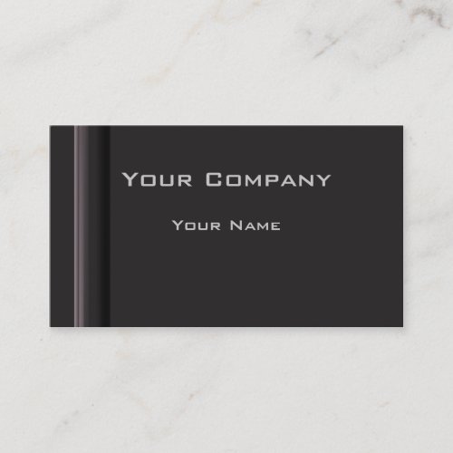 Minimalistic Black Corporate  Business Card