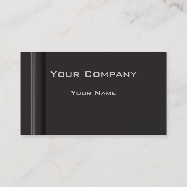 Simple Elegant Black Corporate  Business Card (Front)