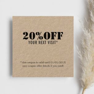 Simple Elegant Black Kraft Beauty Coupon