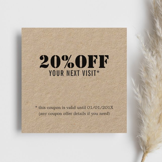 Simple Elegant Black Kraft Beauty Coupon (Creator Uploaded)