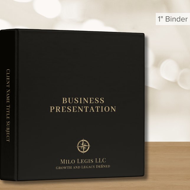 Simple Elegant Black Logo Presentation Binder (Creator Uploaded)