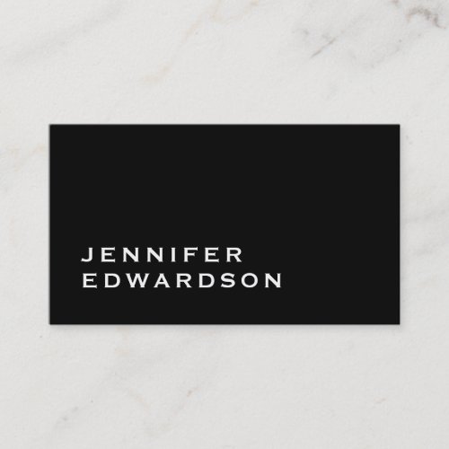 Simple elegant black minimalist professional busin business card