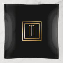 Simple Elegant Black Monogram