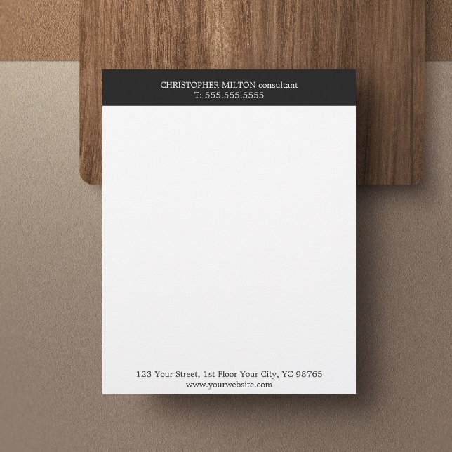 Simple Elegant Black&White Business Letterhead (Creator Uploaded)