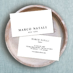 Simple Elegant Black White Professional Business Card