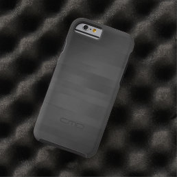 Simple Elegant Black Wood Stripes Pattern Tough iPhone 6 Case