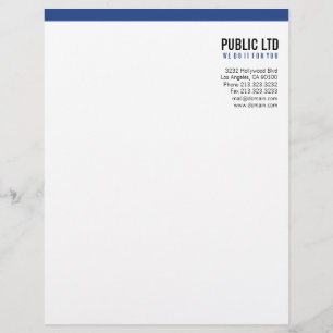 Simple Elegant Blue Letterhead