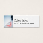 Simple Elegant Blue Massage Therapis Referral Card (Front)