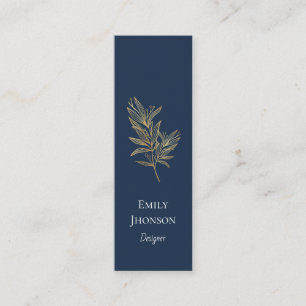 Simple Elegant Blue Mini Business Card