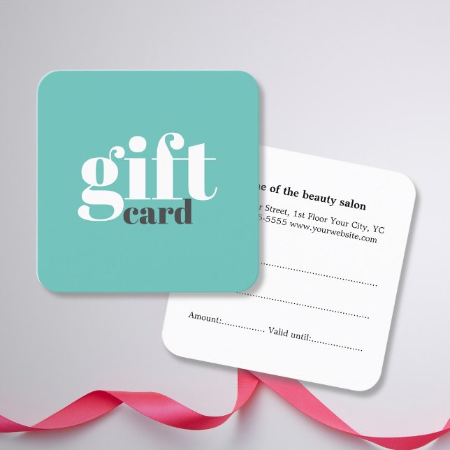 Simple Elegant Blue White Gift Card (Creator Uploaded)