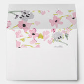 Simple Elegant Blush Floral Wedding Envelope (Back (Bottom))