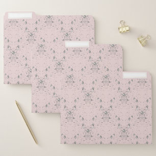 Simple Elegant Blush Pink Glitter Pattern File Folder