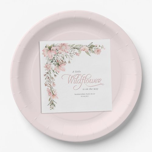 Simple elegant blush pink  paper plates